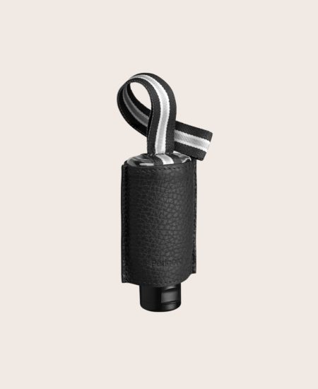 CarryME-Set Pure RefreshME Händedesinfektionsgel Leder-Taschenanhänger schwarz