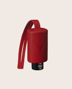 CarryME-Set Tracht rot RefreshME Hand-Desinfektiongel Leder-Taschenanhänger