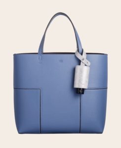 CarryME-Set TREND silber Tasche blau Handgel Leder-Etui