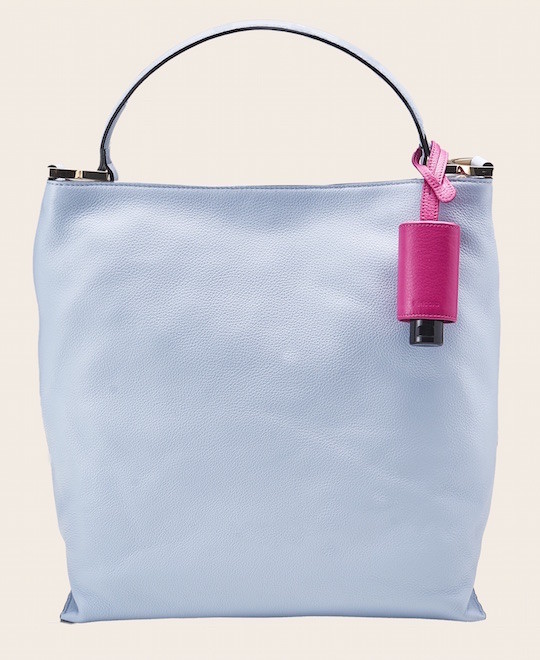 Hygiene-Handgel Taschenanhänger pink Tasche hellblau
